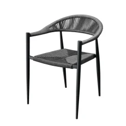 Fauteuil gris anthracite 77x57x58 cm Amsterdam - FLEXMOB Sale