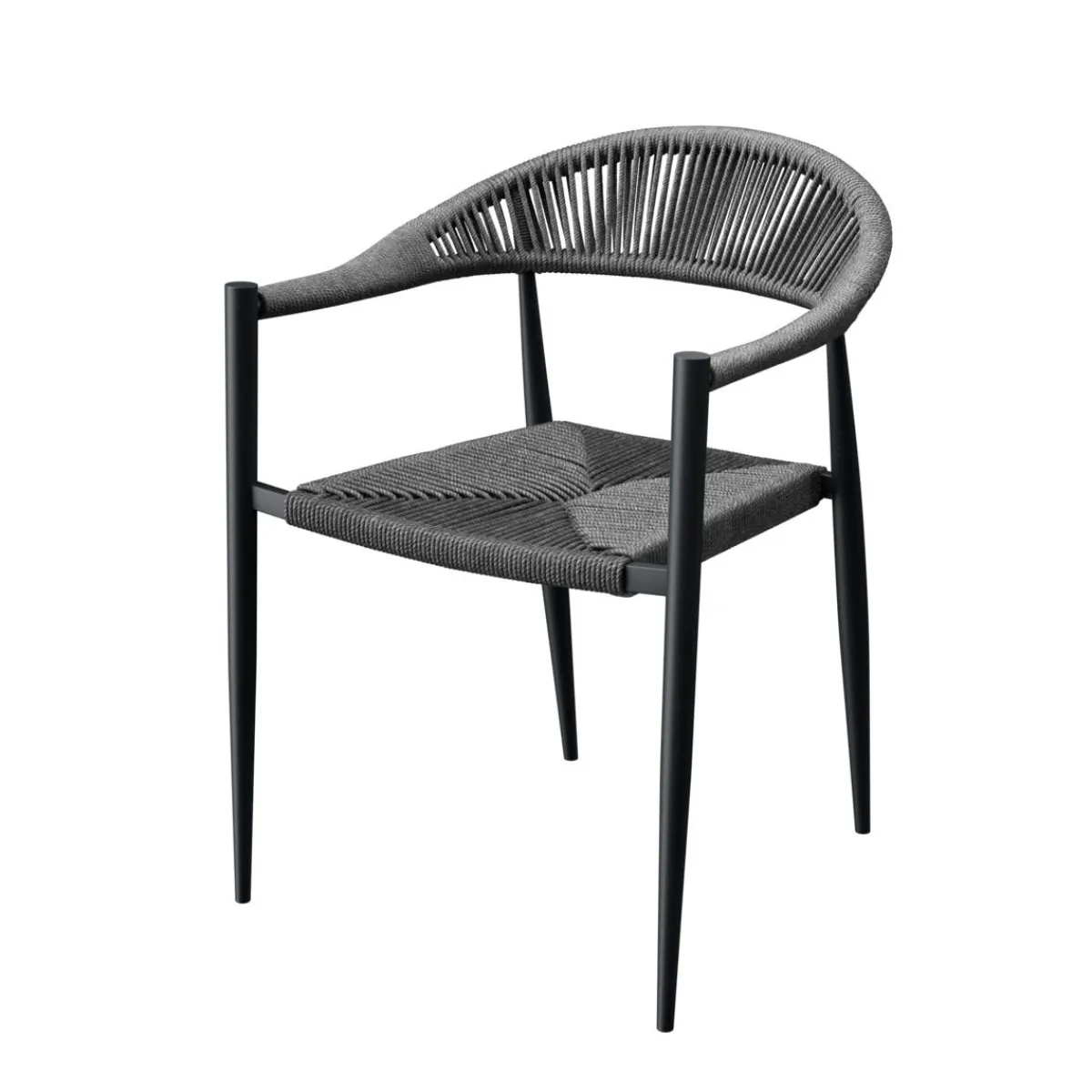 Fauteuil gris anthracite 77x57x58 cm Amsterdam - FLEXMOB Sale
