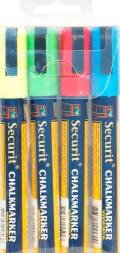 SECURIT Feutres craie couleurs assorties bleu (4 pièces) Best