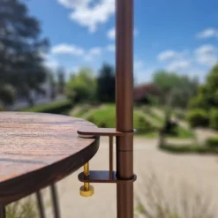 PARANOCTA Fixation lampadaire led nomade sur parasol ou table rouille Clearance