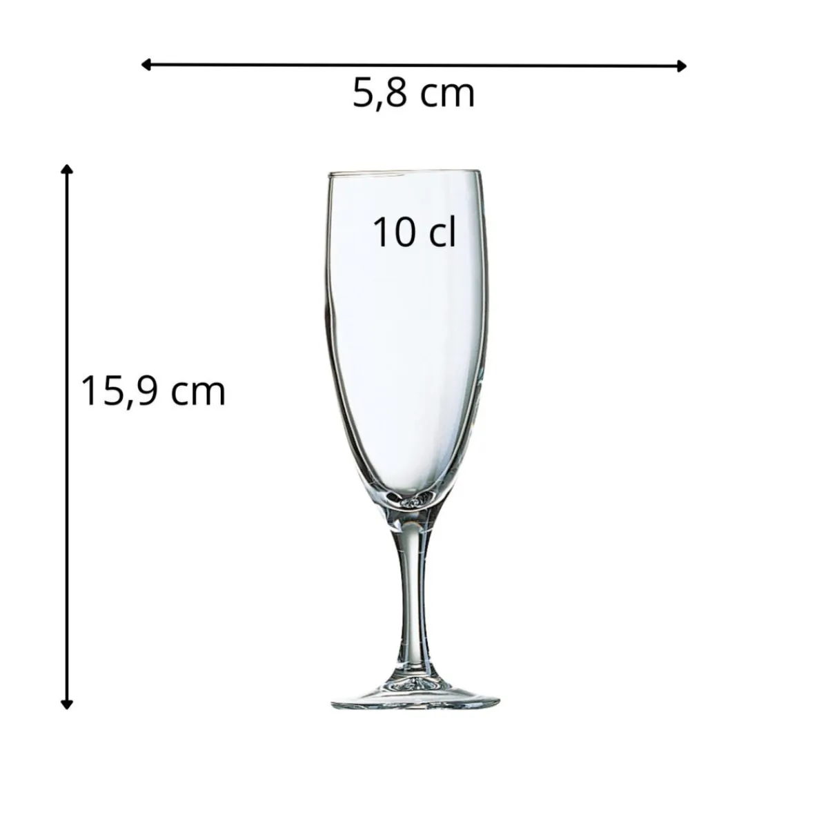 ARCOROC Flûte verre 10 cl Elegance