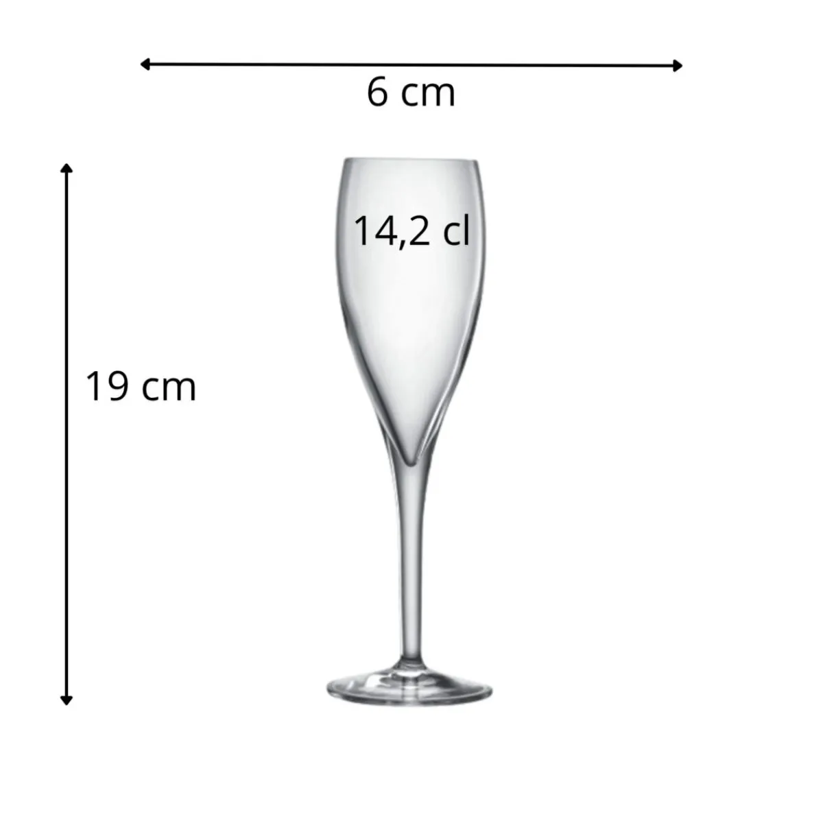 LUIGI BORMIOLI Flûte verre cristallin 14,2 cl Dream Outlet