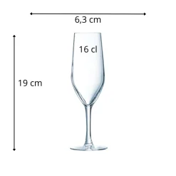 Flûte verre cristallin 16 cl Evidence - CHEF & SOMMELIER Sale