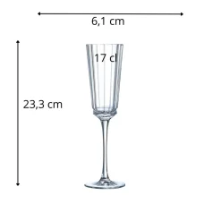 CRISTAL D'ARQUES Flûte verre cristallin 17 cl Macassar Clearance