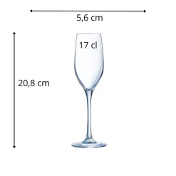 Flûte verre cristallin 17 cl Sequence - CHEF & SOMMELIER New