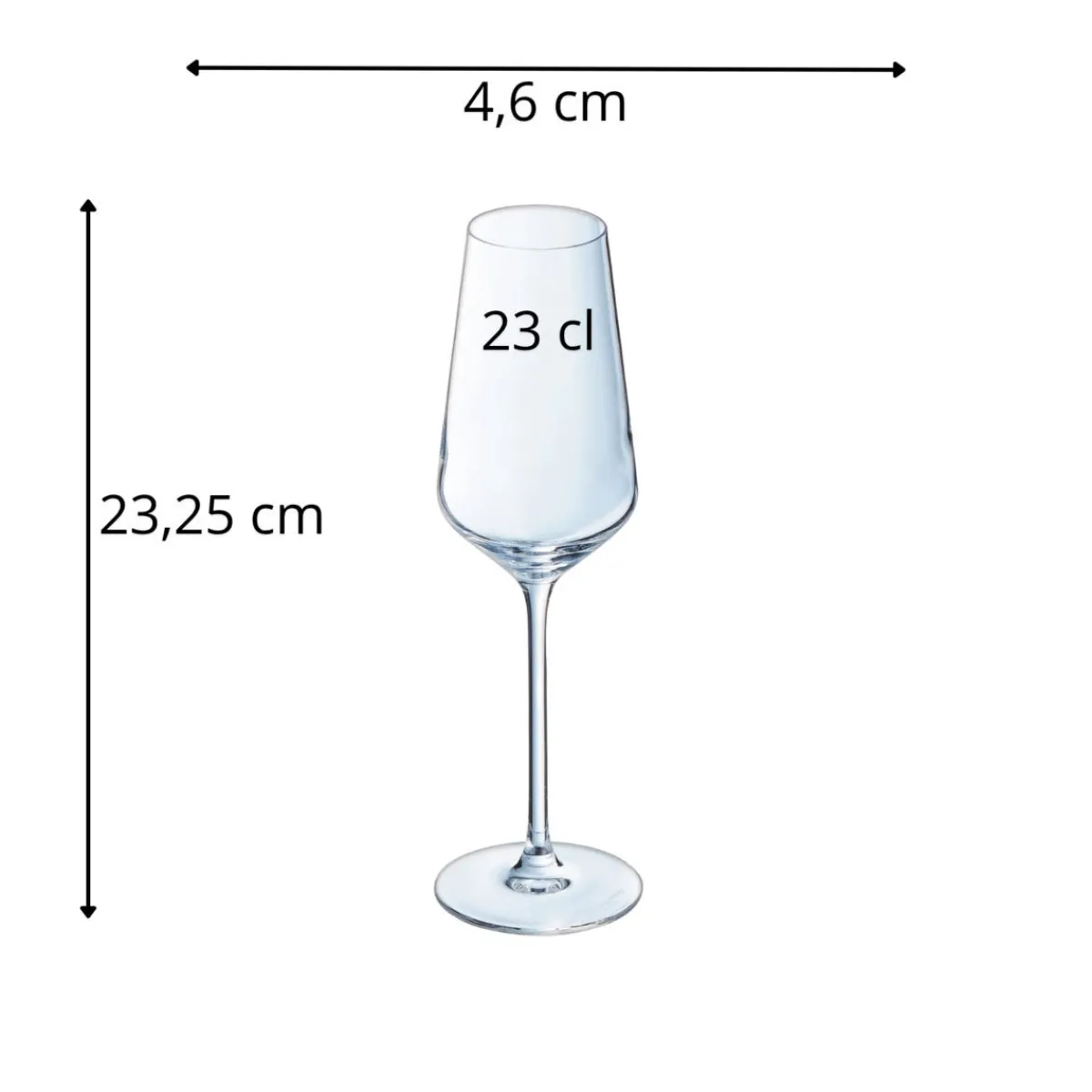 Flûte verre cristallin 23 cl Ultime - CRISTAL D'ARQUES Online