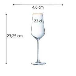 Flûte verre cristallin 23 cl Ultime - CRISTAL D'ARQUES Best