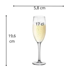 Flûte verre trempé 17 cl Milano - BORMIOLI ROCCO Online