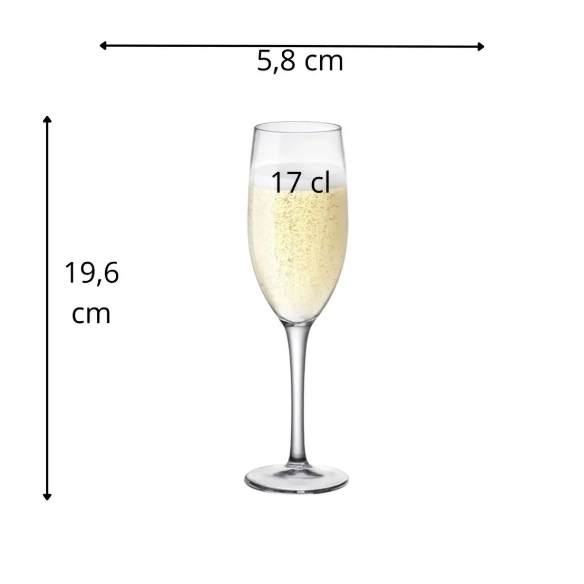 Flûte verre trempé 17 cl Milano - BORMIOLI ROCCO Online