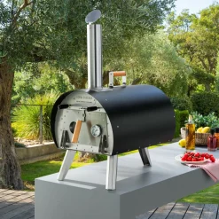Four à bois d'extérieur inox 75,5x44x92 cm Marcel - L.TELLIER Discount
