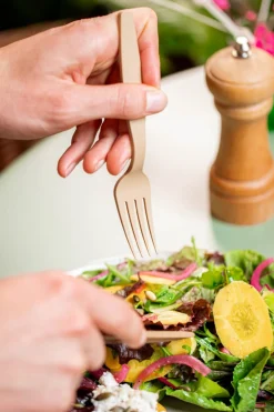 Fourchette bagasse 16 cm (200 pièces) - Moom Tableware Hot
