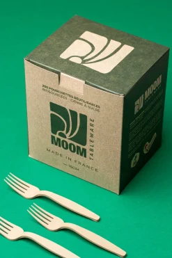 Fourchette bagasse 16 cm (200 pièces) - Moom Tableware Hot