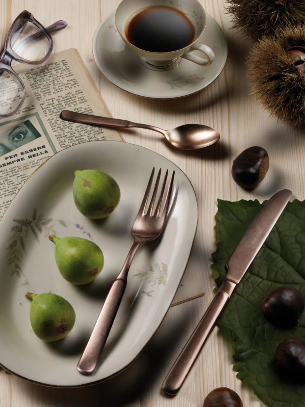 PINTINOX Fourchette de table bronze inox 18/10 Casali Stoned Sale