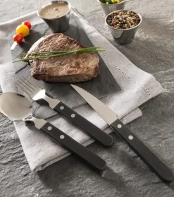Fourchette de table noir inox 18/0 20 cm Elite - PRO.MUNDI Best
