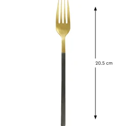 PRO.MUNDI Fourchette de table or inox 18/0 20,1 cm Aroma Or Pvd Noir Discount