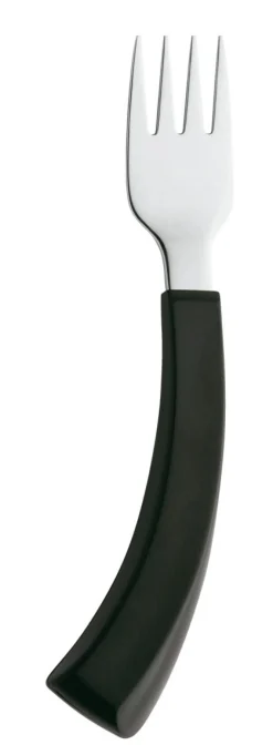 AMEFA Fourchette manche courbé pour droitier noir inox 18,5 cm Handicap Sale