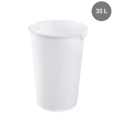 GILAC Fourre-tout Sans couvercle blanc plastique 51,5 cm 35 L fond plein parois pleines Discount
