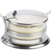 Fromagère avec couvercle et cuillère rond transparent Ø 11 cm 7 cm - PRO.MUNDI New