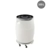 GILAC Fût Avec couvercle blanc plastique Ø 37 cm 65 cm 100 L fond plein parois pleines Discount