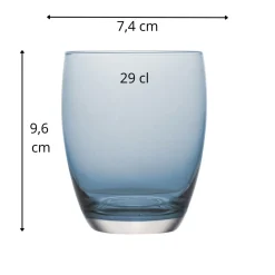 DEGRENNE Gobelet bleu verre 29 cl Allegro Outlet