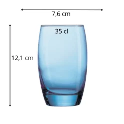 ARCOROC Gobelet bleu verre 35 cl Salto Hot