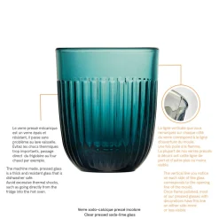 Gobelet bleu verre pressé 26 cl Ouessant - LA ROCHERE Best