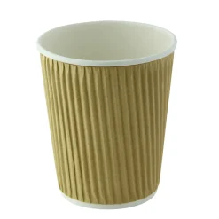 Gobelet double paroi beige carton Ø 6,2 cm 12 cl (50 pièces) - Aucune Clearance