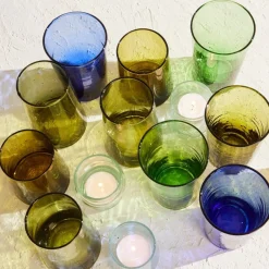 Gobelet empilable bleu verre recyclé 30 cl Pia - PRO.MUNDI Outlet