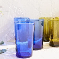 Gobelet empilable bleu verre recyclé 30 cl Pia - PRO.MUNDI Outlet