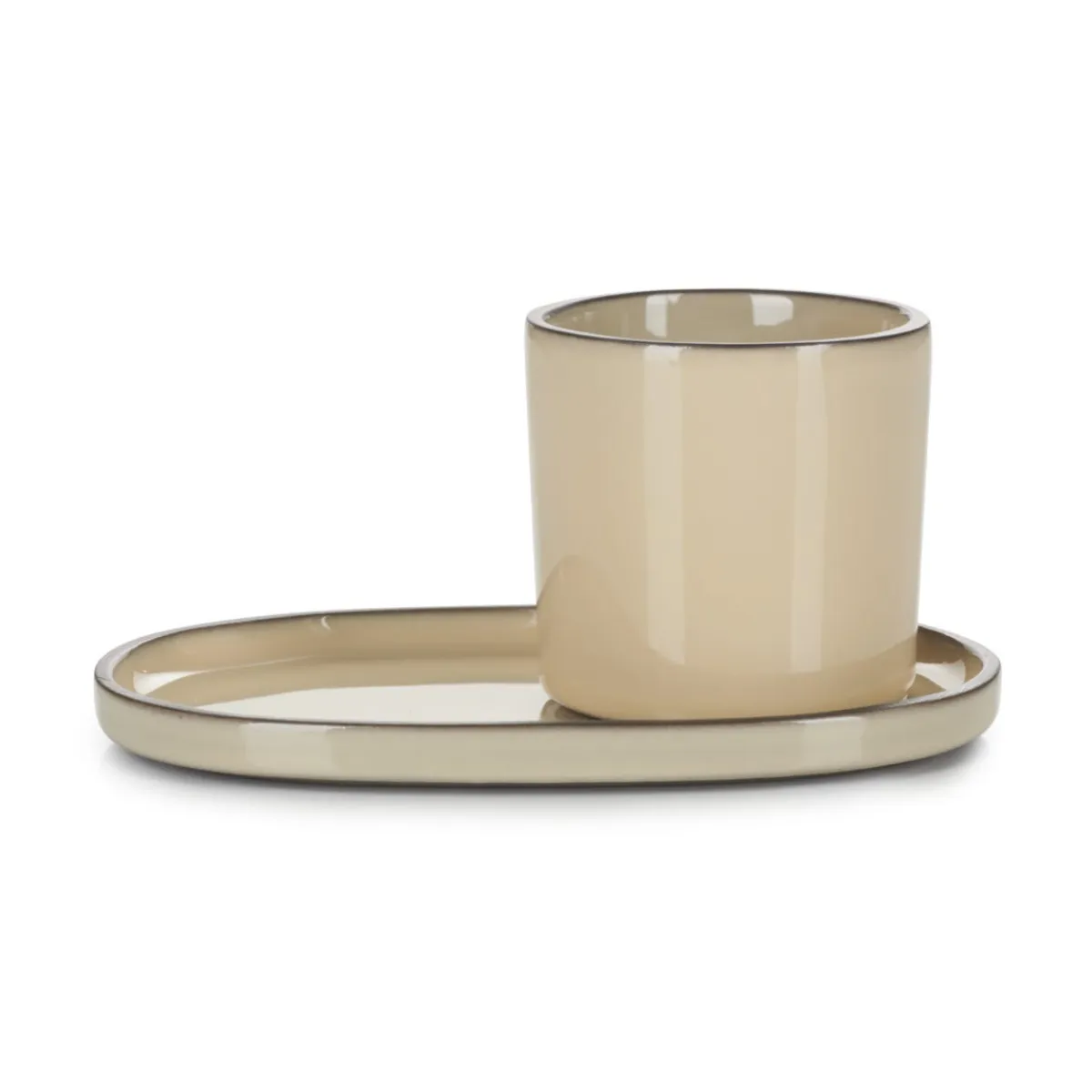 Gobelet expresso rond beige porcelaine culinaire 8 cl Ø 5,8 cm Caractère - REVOL Outlet