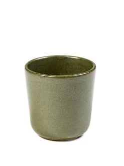 SERAX Gobelet expresso rond vert grès émaillé 9 cl Ø 6 cm Surface Discount
