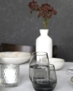 PRO.MUNDI Gobelet forme basse gris verre 32 cl Cara Outlet