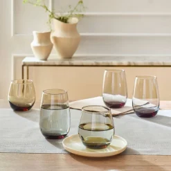 PRO.MUNDI Gobelet forme basse gris verre 32 cl Cara Outlet