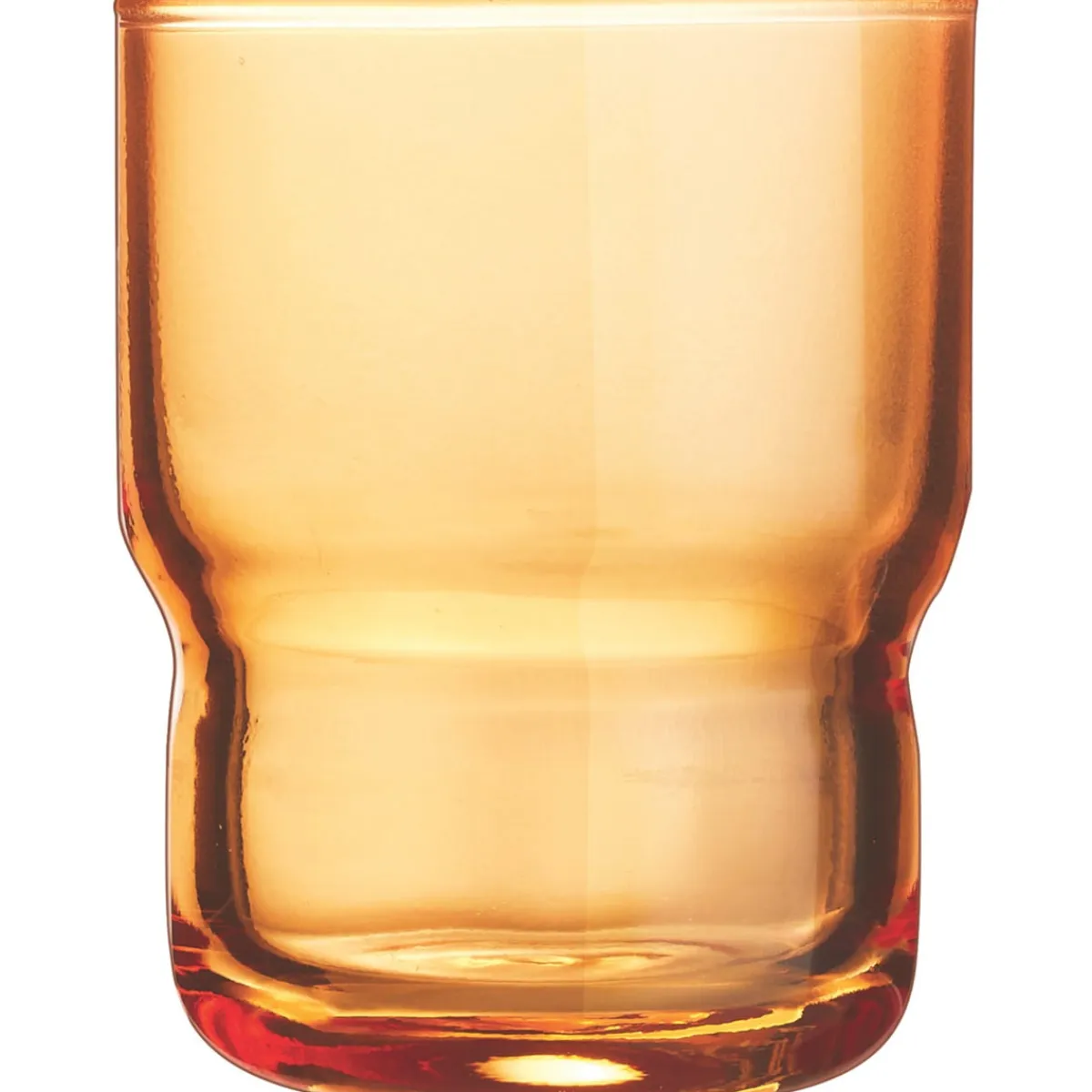 ARCOROC Gobelet forme basse orange verre trempé 16 cl Log Brush New