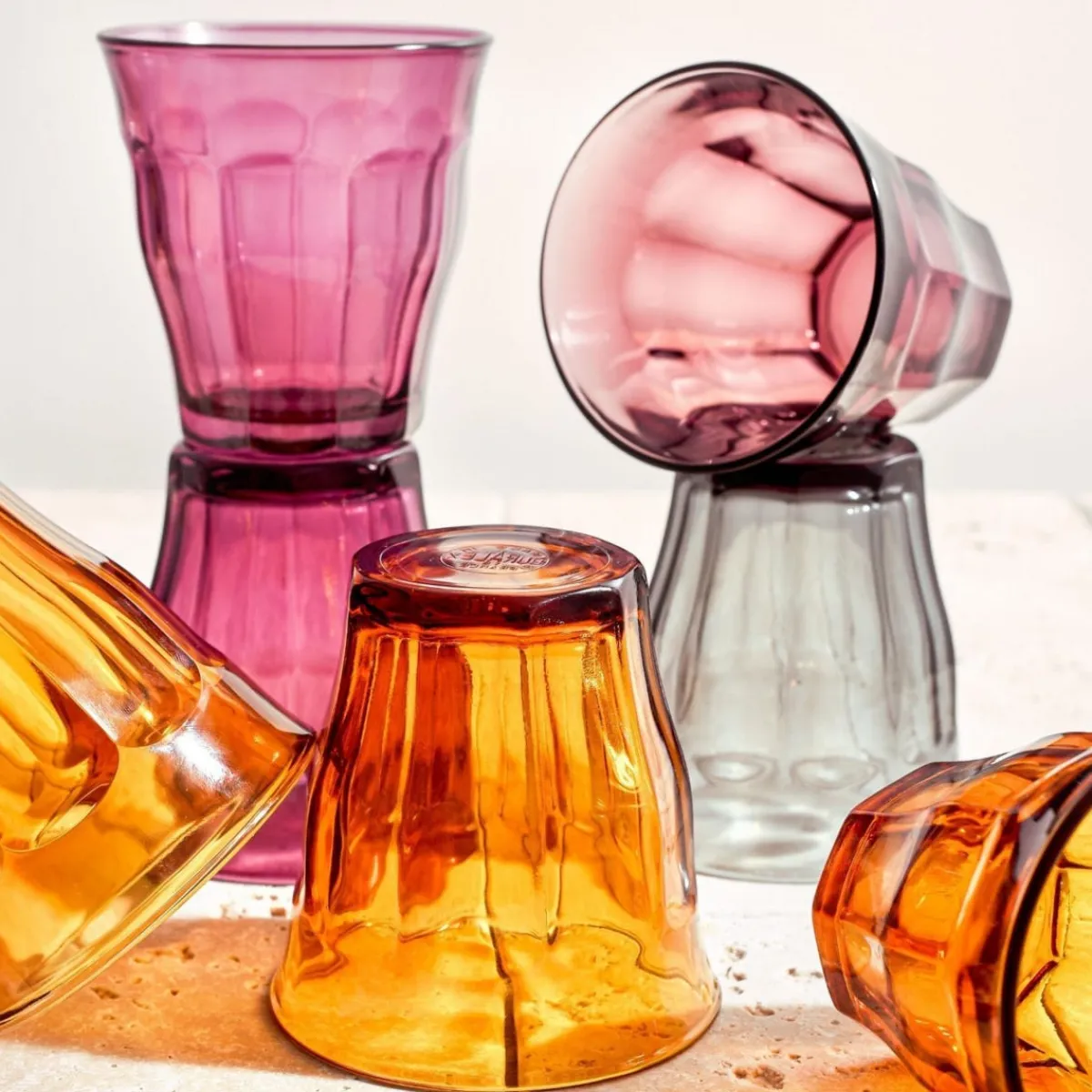 Gobelet forme basse prune verre trempé 25 cl Picardie - DURALEX Discount