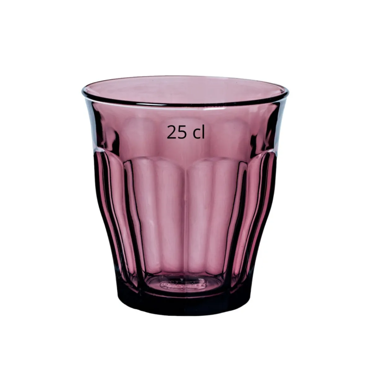 Gobelet forme basse prune verre trempé 25 cl Picardie - DURALEX Discount