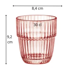 BORMIOLI ROCCO Gobelet forme basse rose verre trempé 30 cl Barshine