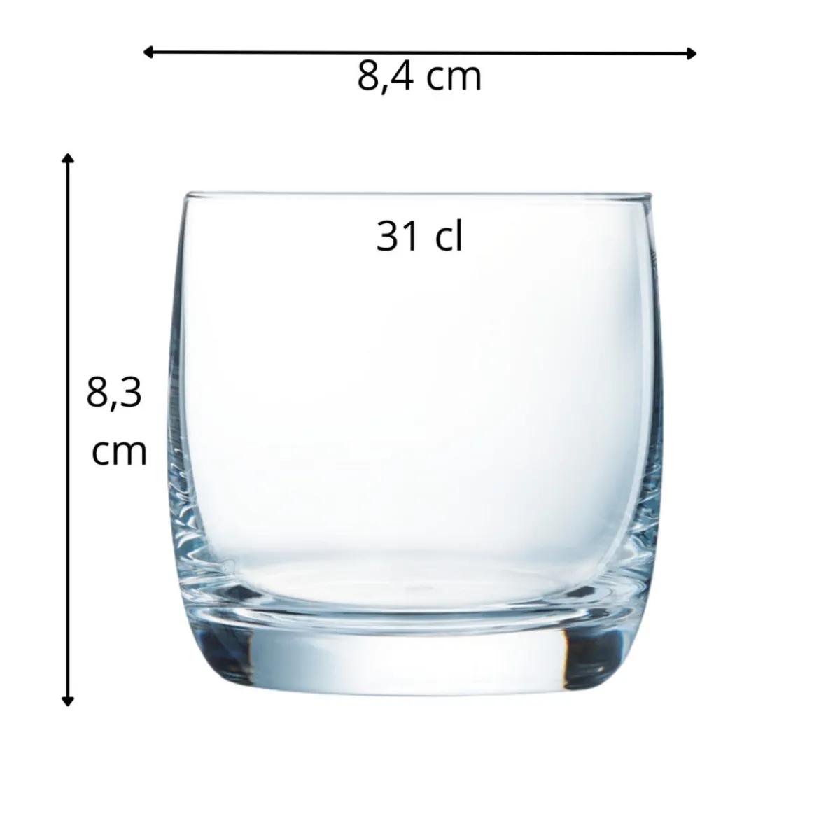 Gobelet forme basse verre cristallin 31 cl Vigne - CHEF & SOMMELIER Discount