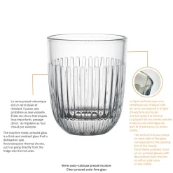 Gobelet forme basse verre pressé 29 cl Ouessant - LA ROCHERE Discount