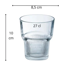 ARCOROC Gobelet forme basse verre trempé 27 cl Starline Hot