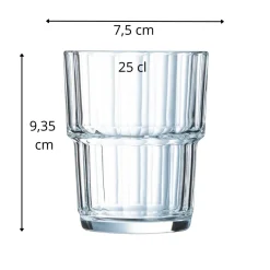 Gobelet forme basse verre trempé 25 cl Norvege - ARCOROC New