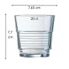 Gobelet forme basse verre trempé 20 cl Spirale - ARCOROC Online