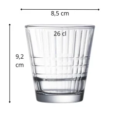 ARCOROC Gobelet forme basse verre trempé 26 cl Stack Up Cross Discount