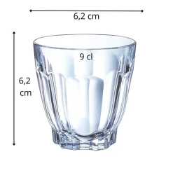 ARCOROC Gobelet forme basse verre trempé 9 cl Arcadie Discount
