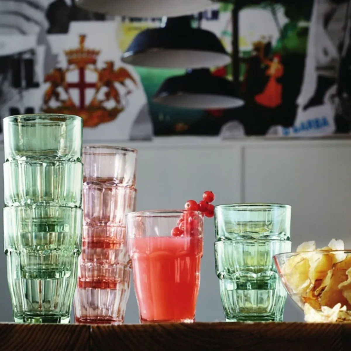 Gobelet forme basse vert verre trempé 27 cl Rock Bar - BORMIOLI ROCCO Sale