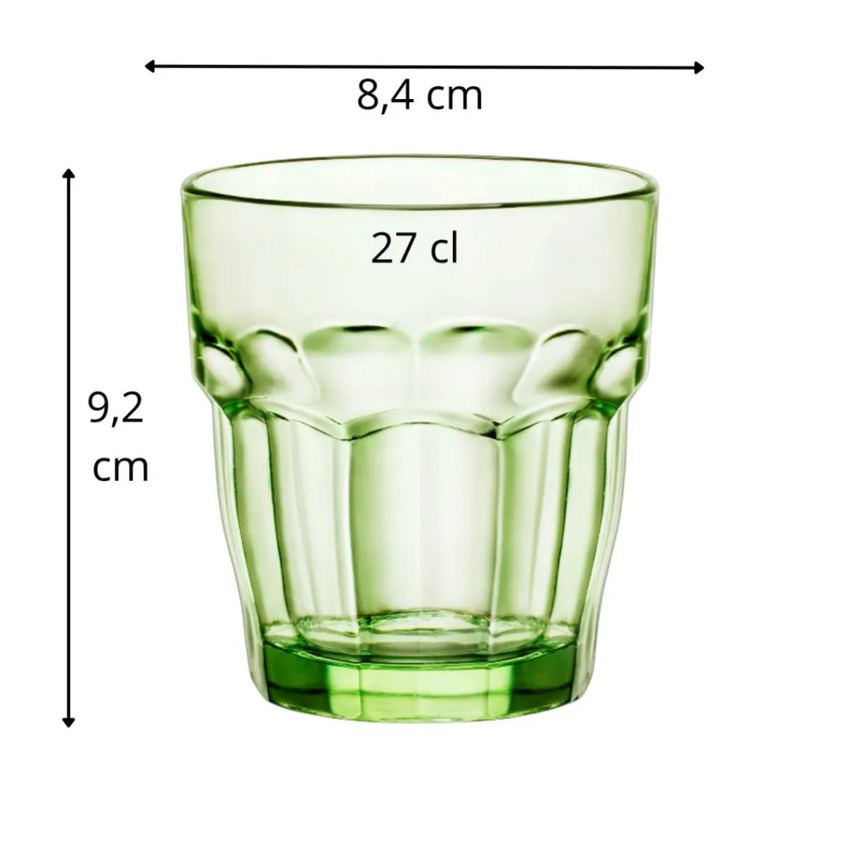 Gobelet forme basse vert verre trempé 27 cl Rock Bar - BORMIOLI ROCCO Sale