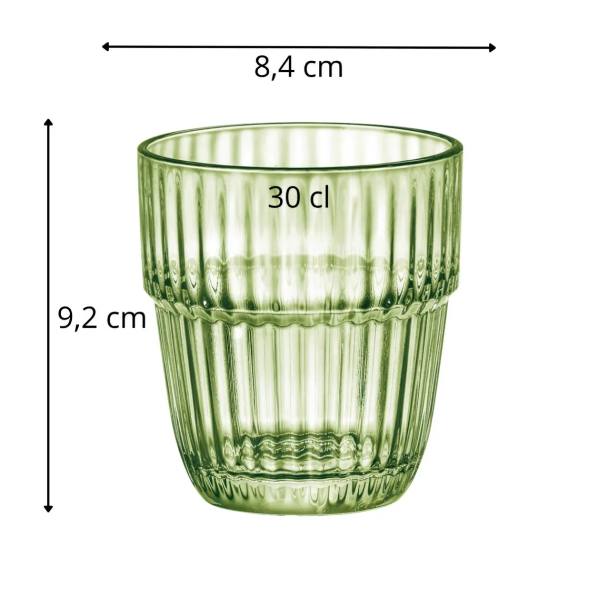 Gobelet forme basse vert verre trempé 30 cl Barshine - BORMIOLI ROCCO Discount