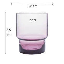 Gobelet forme basse violet verre 22 cl Artic - PRO.MUNDI Online