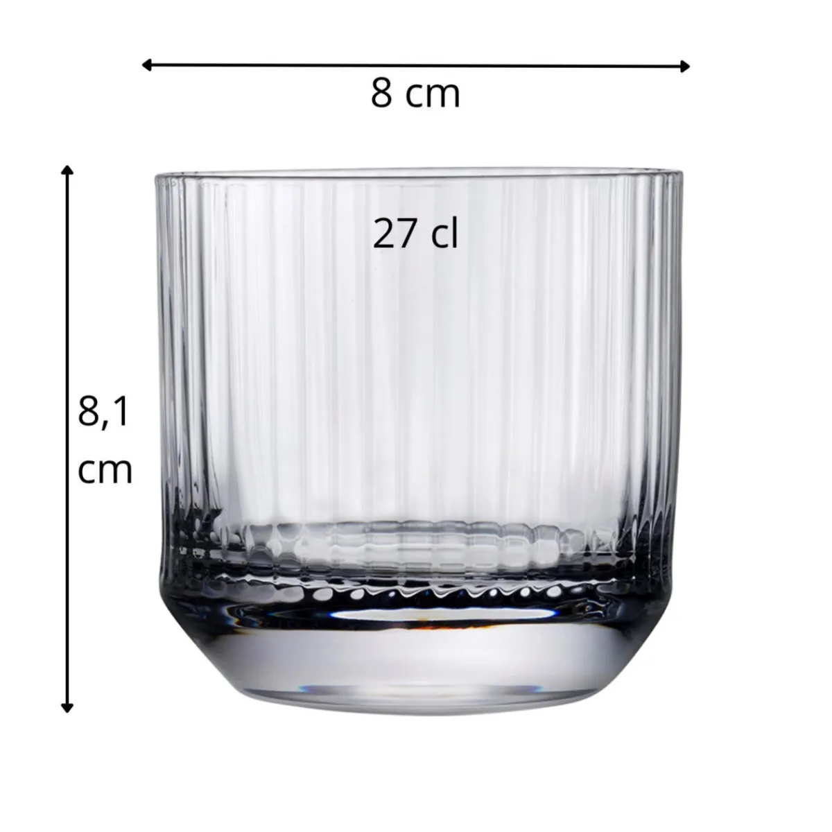 Gobelet forme basse whisky verre cristallin 27 cl Big Top - NUDE Online