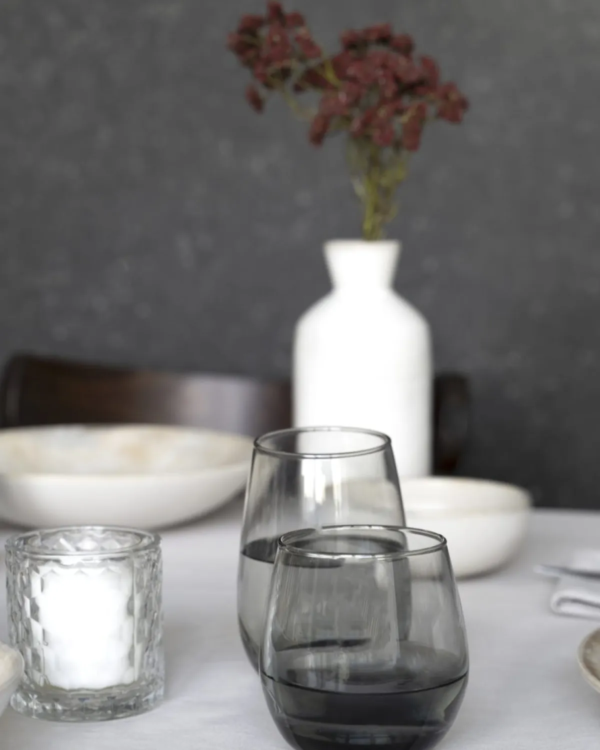 PRO.MUNDI Gobelet forme haute gris verre 37 cl Cara Best